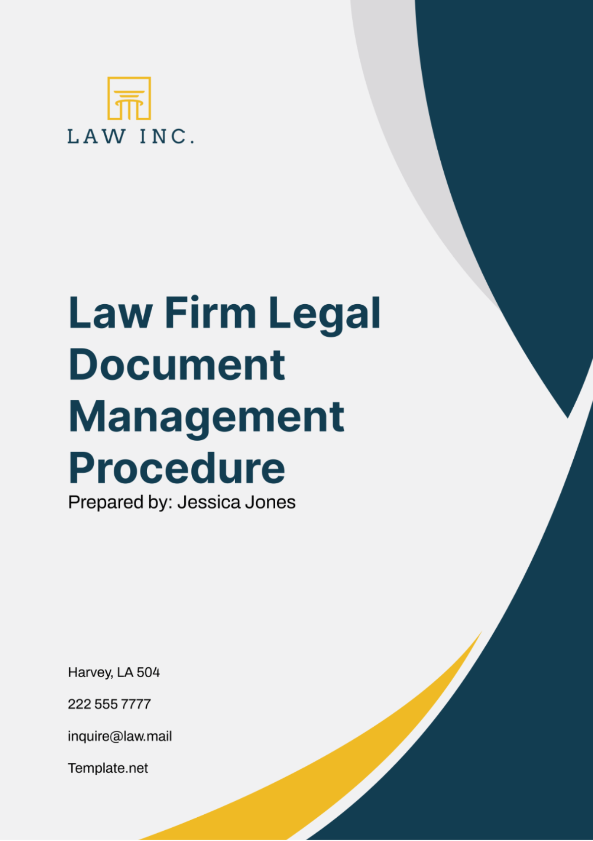 Free Law Firm Legal Document Management Procedure Template