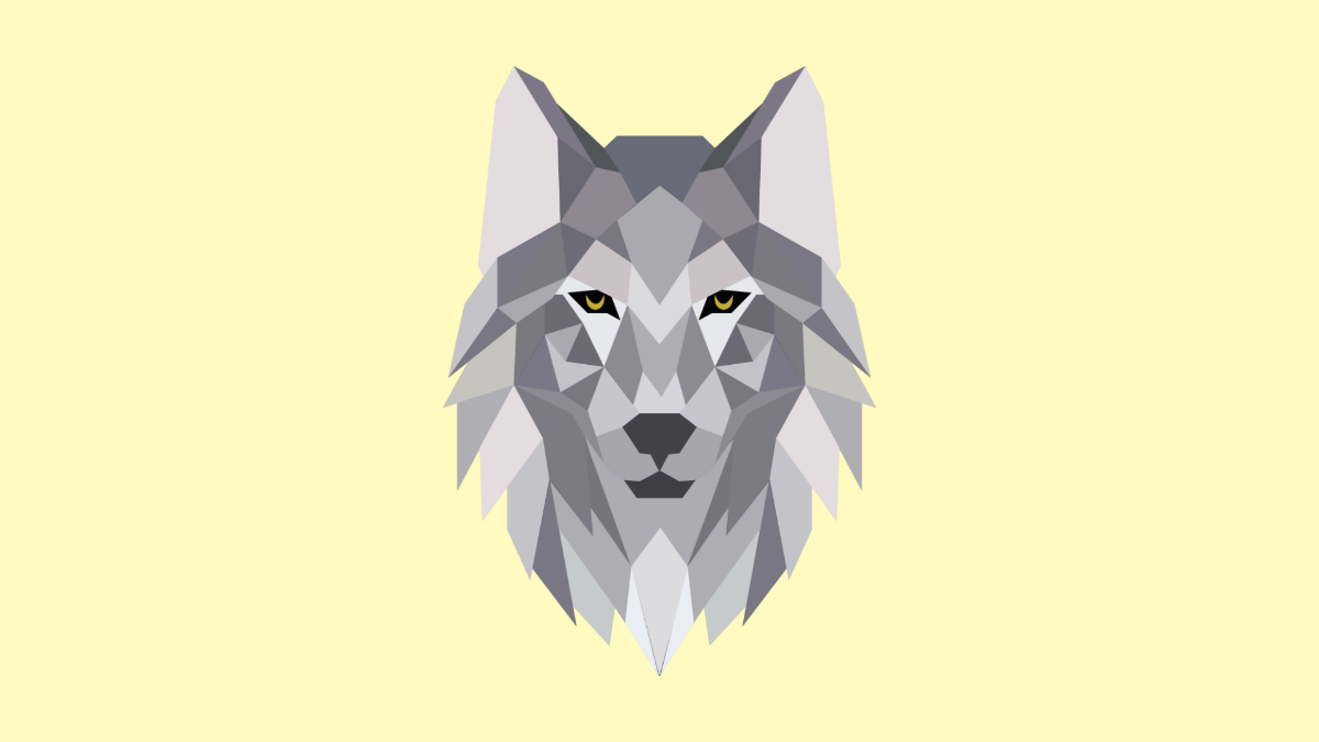 Geometric Wolf Background