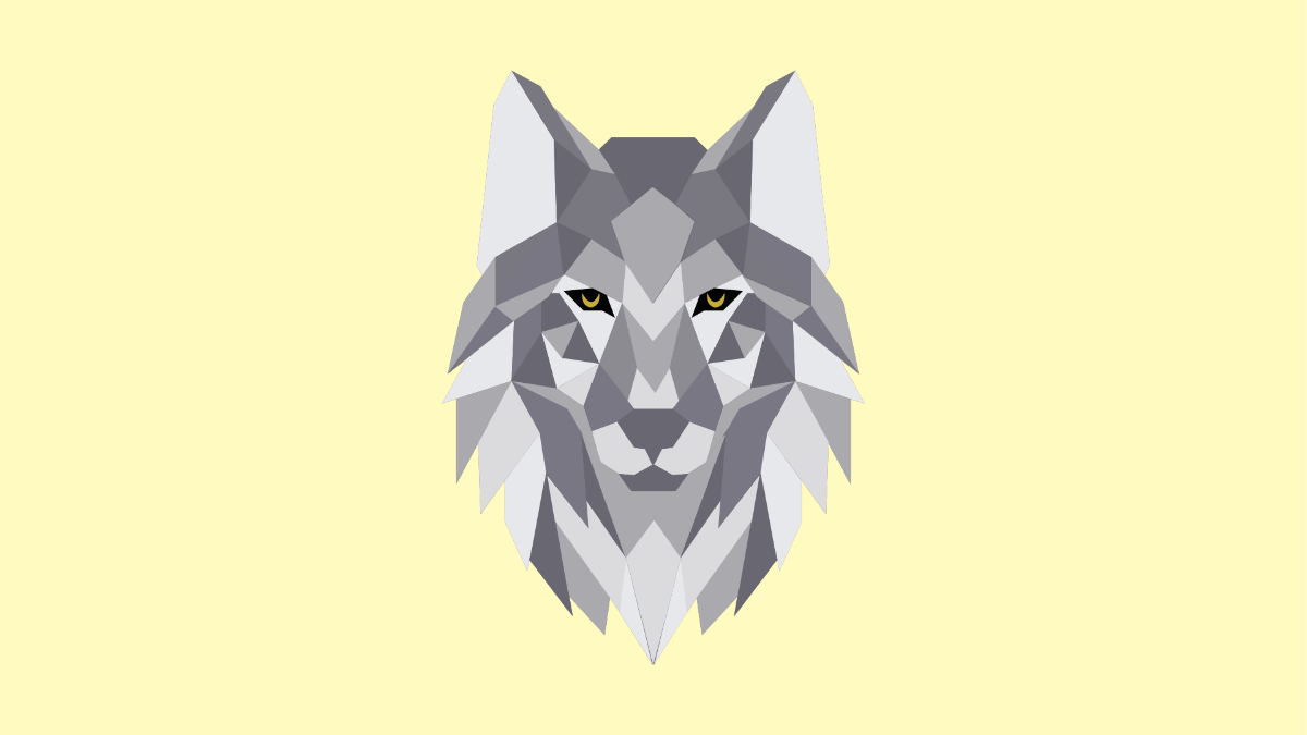 Geometric Wolf Background
