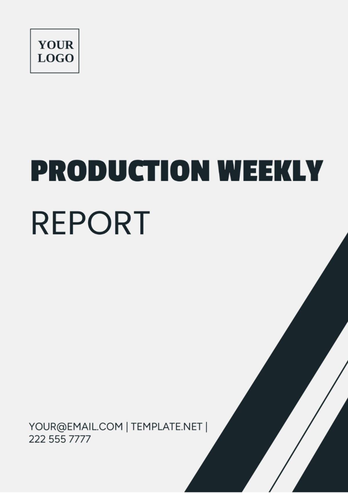 Production Weekly Report Template