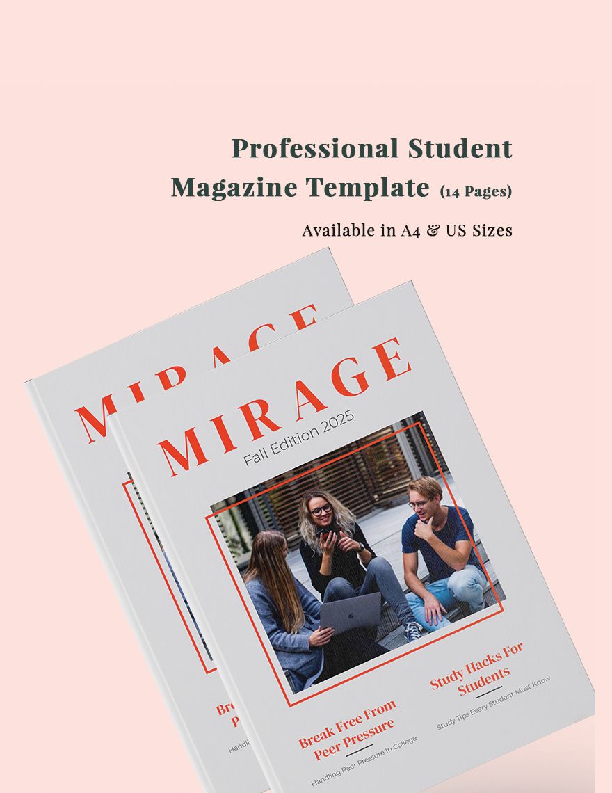 Professional Student Magazine Template