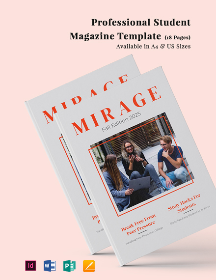 Professional Student Magazine Template