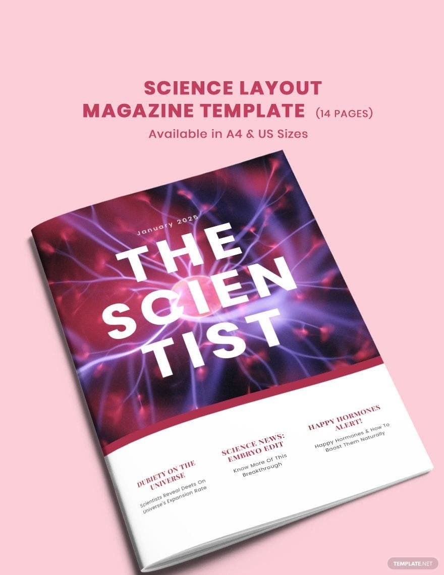 Science Layout Magazine Template