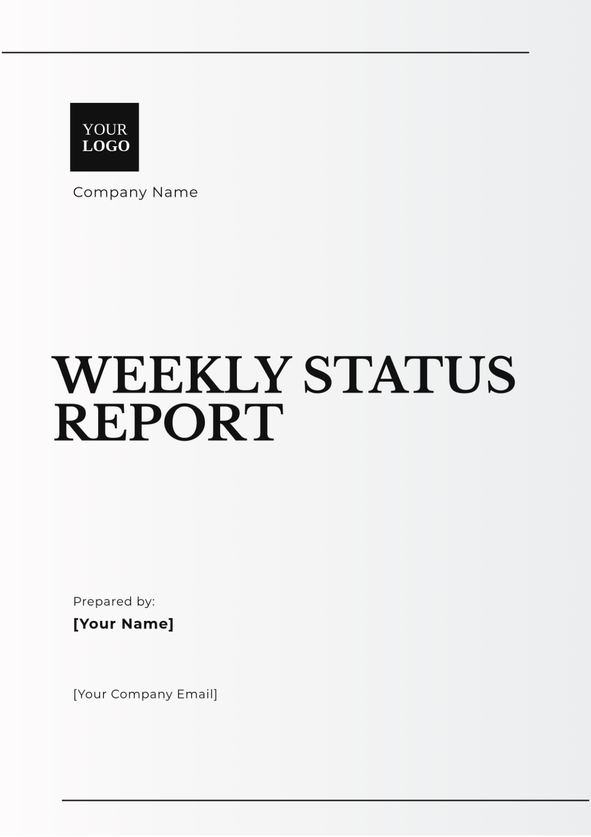 Weekly Status Report Template - Edit Online & Download