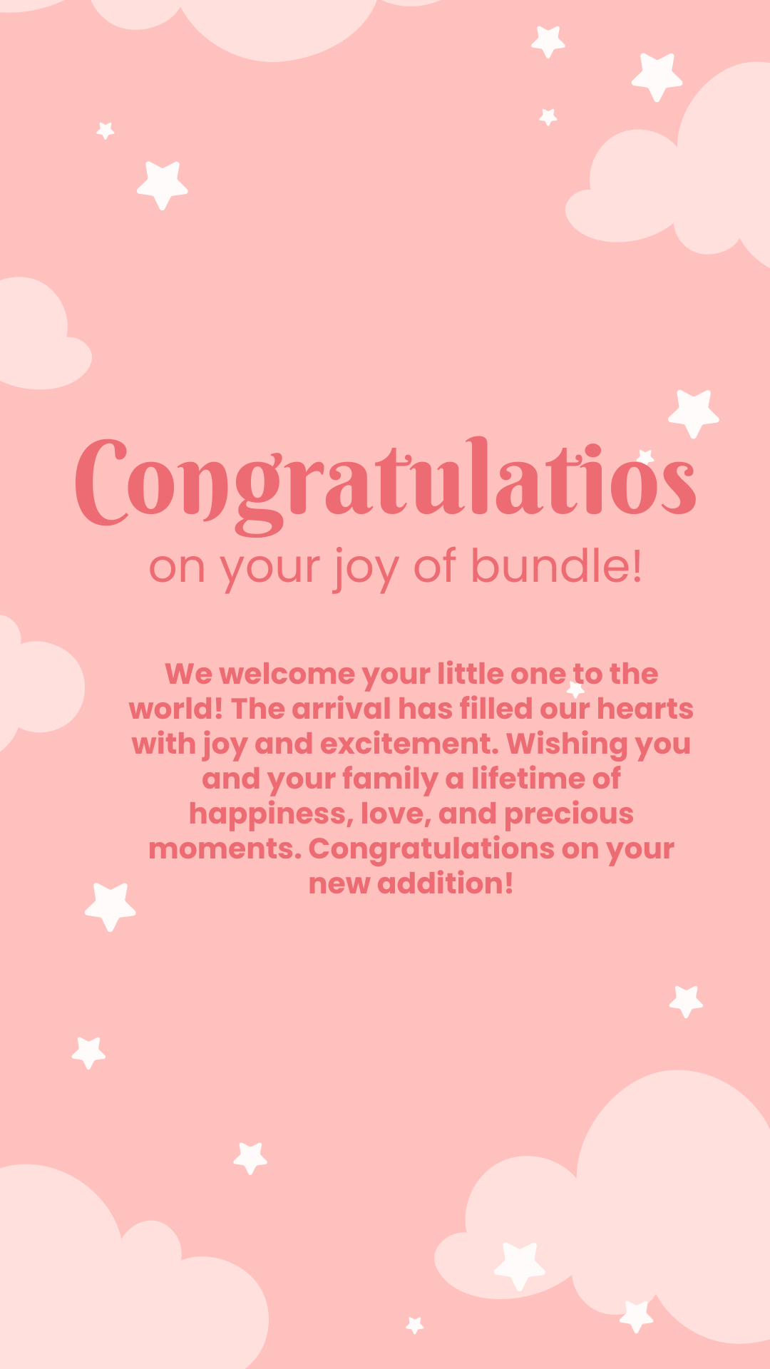 Free Baby Shower Congratulations Flat Card