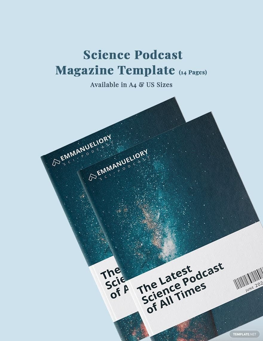 Science Podcast Magazine Template