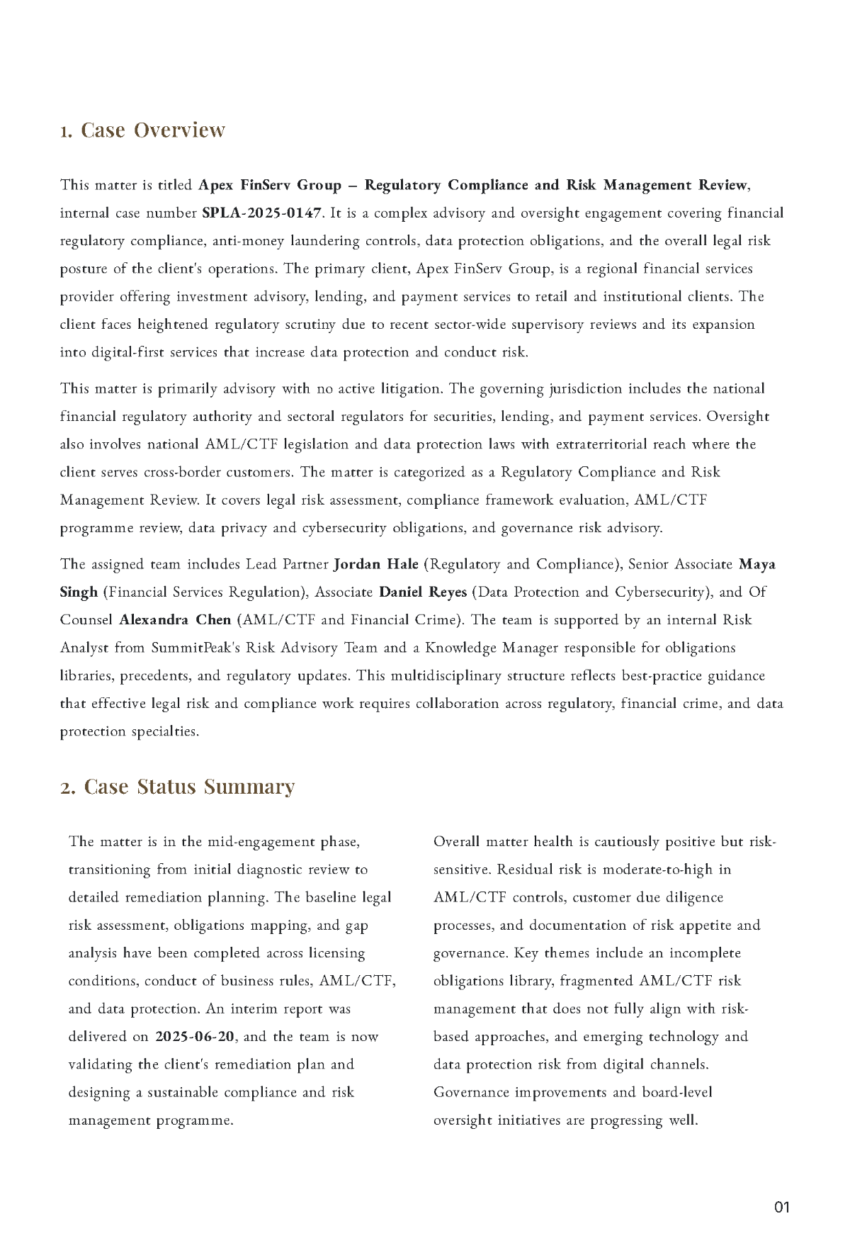 Free Law Firm Case Report Template to Edit Online