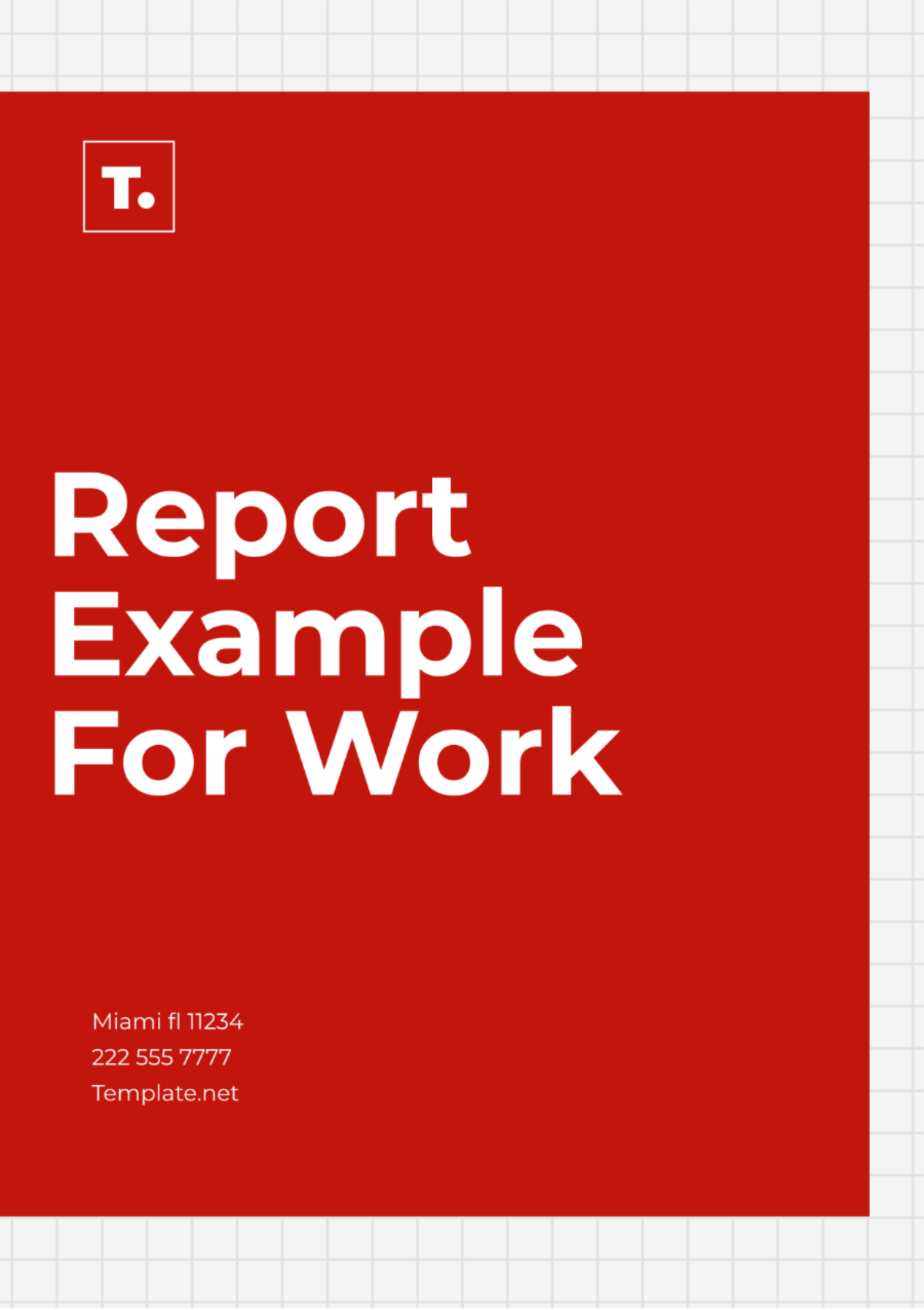 Report Example For Work Template