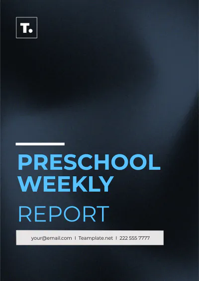 Free Preschool Weekly Report Template to Edit Online