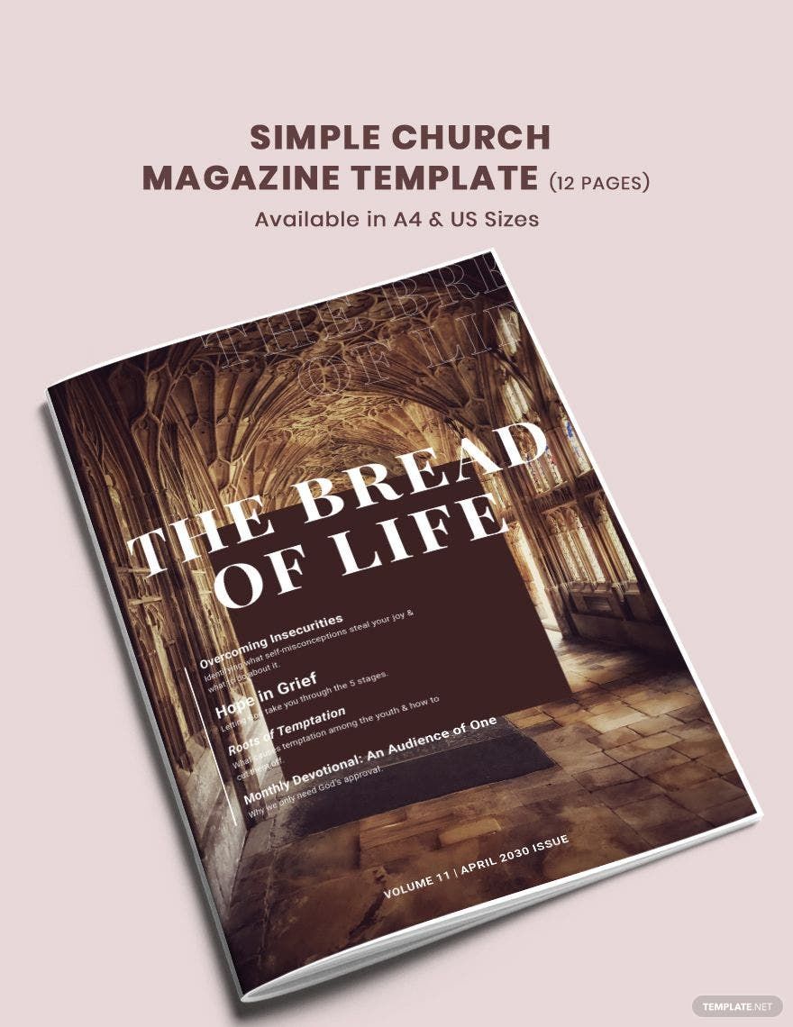 Simple Church Magazine Template