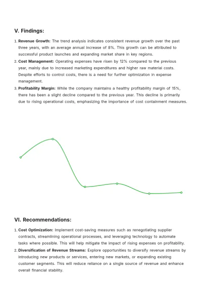 Free Simple Financial Report Template to Edit Online