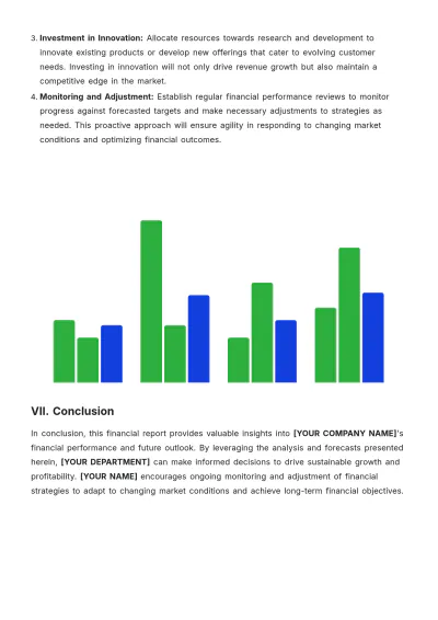 Free Simple Financial Report Template to Edit Online