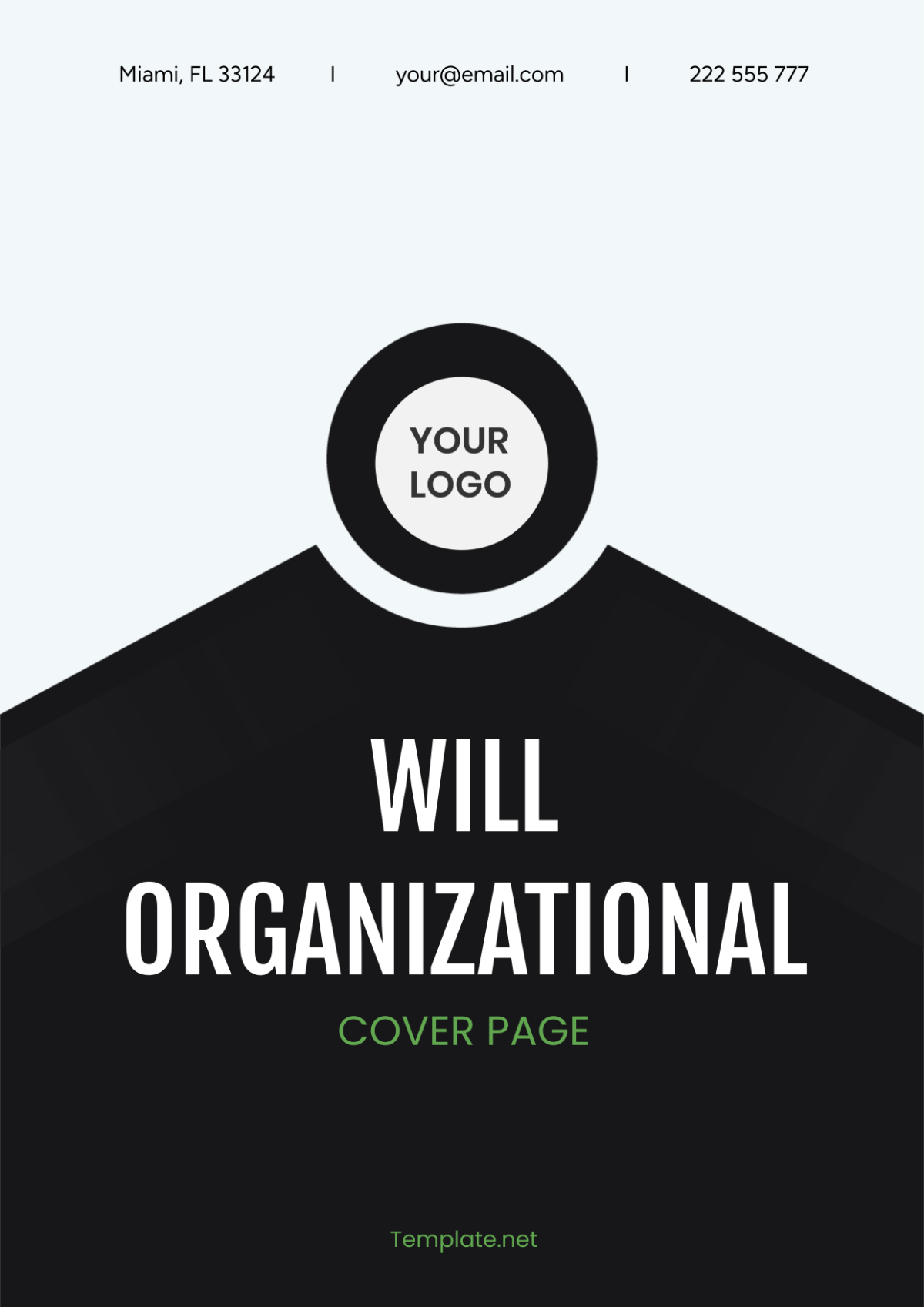 Will Organizational Cover Page Template