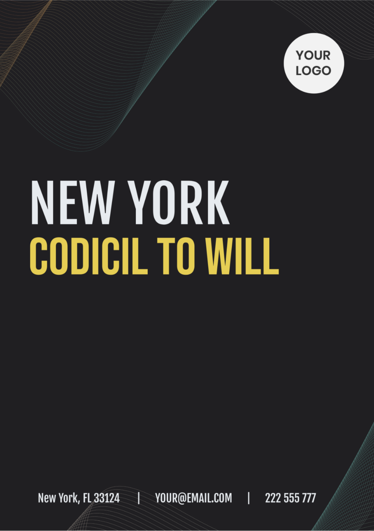 New York Codicil to Will Template