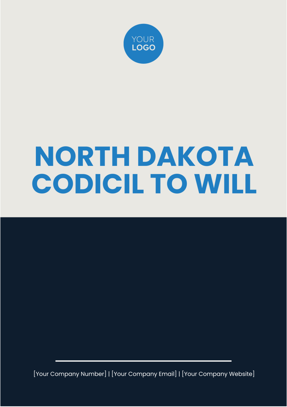 North Dakota Codicil to Will Template