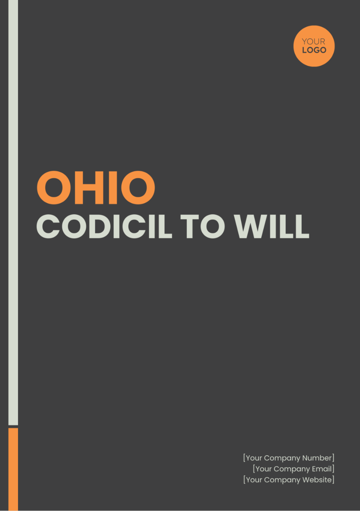 Ohio Codicil to Will Template