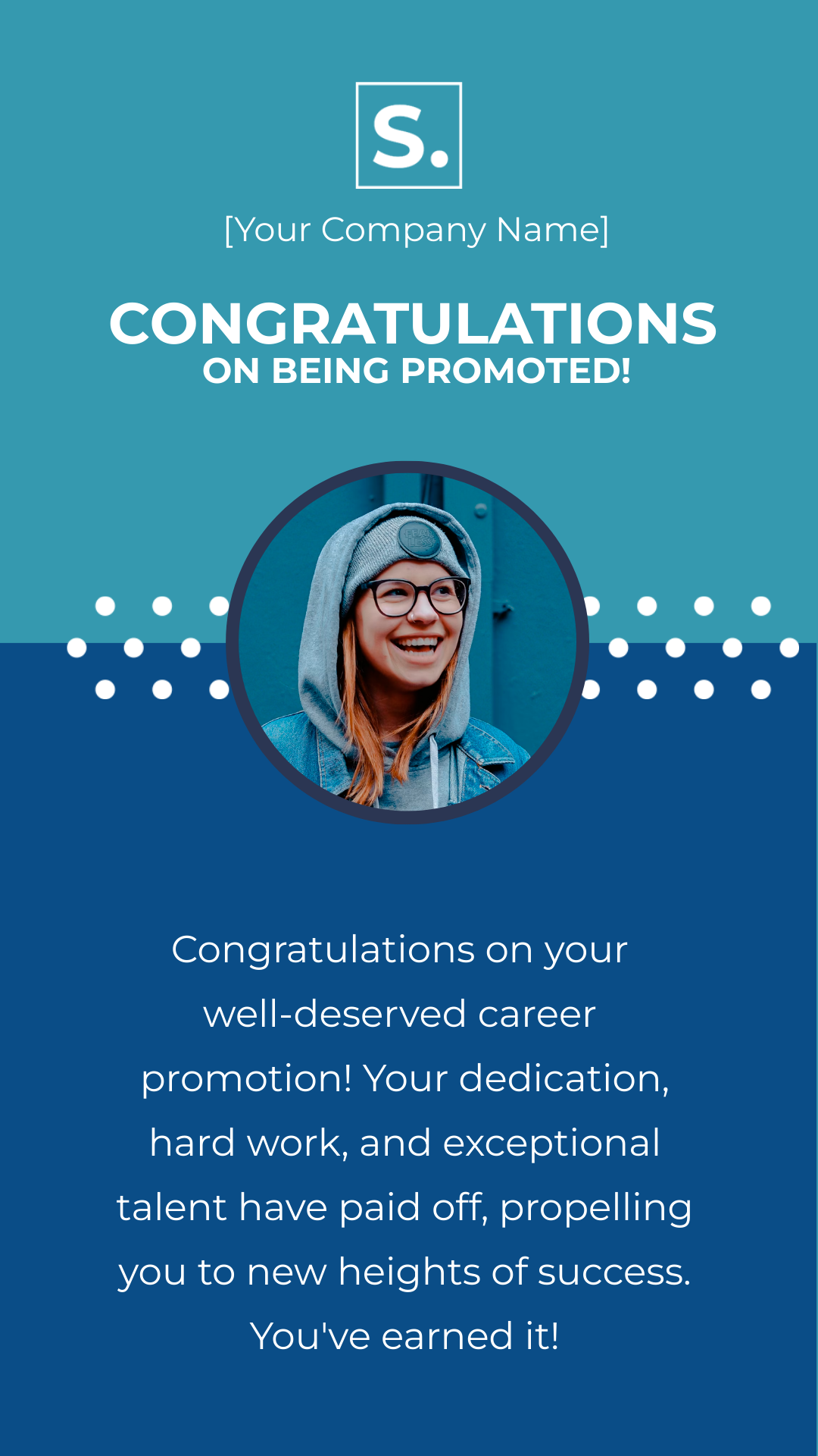 Free Career Promotion Congratulations Card