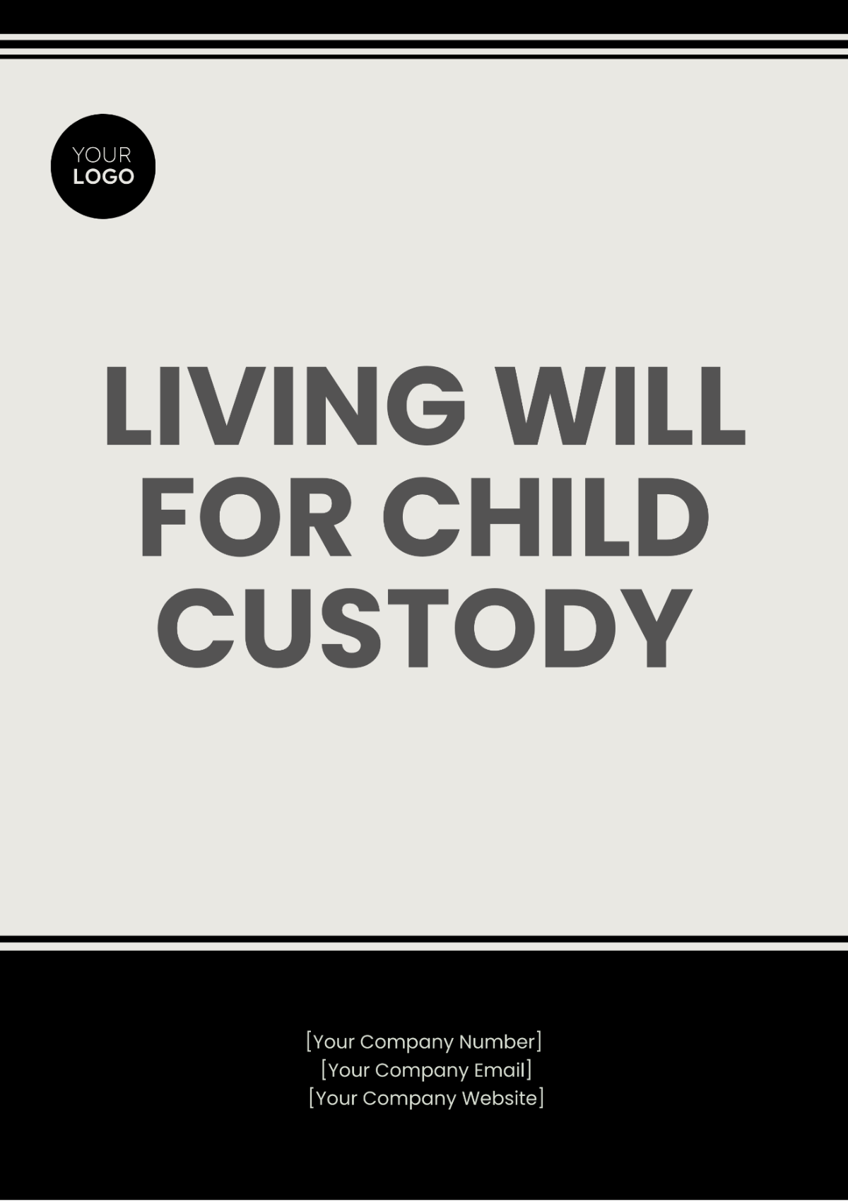 Living Will For Child Custody Template