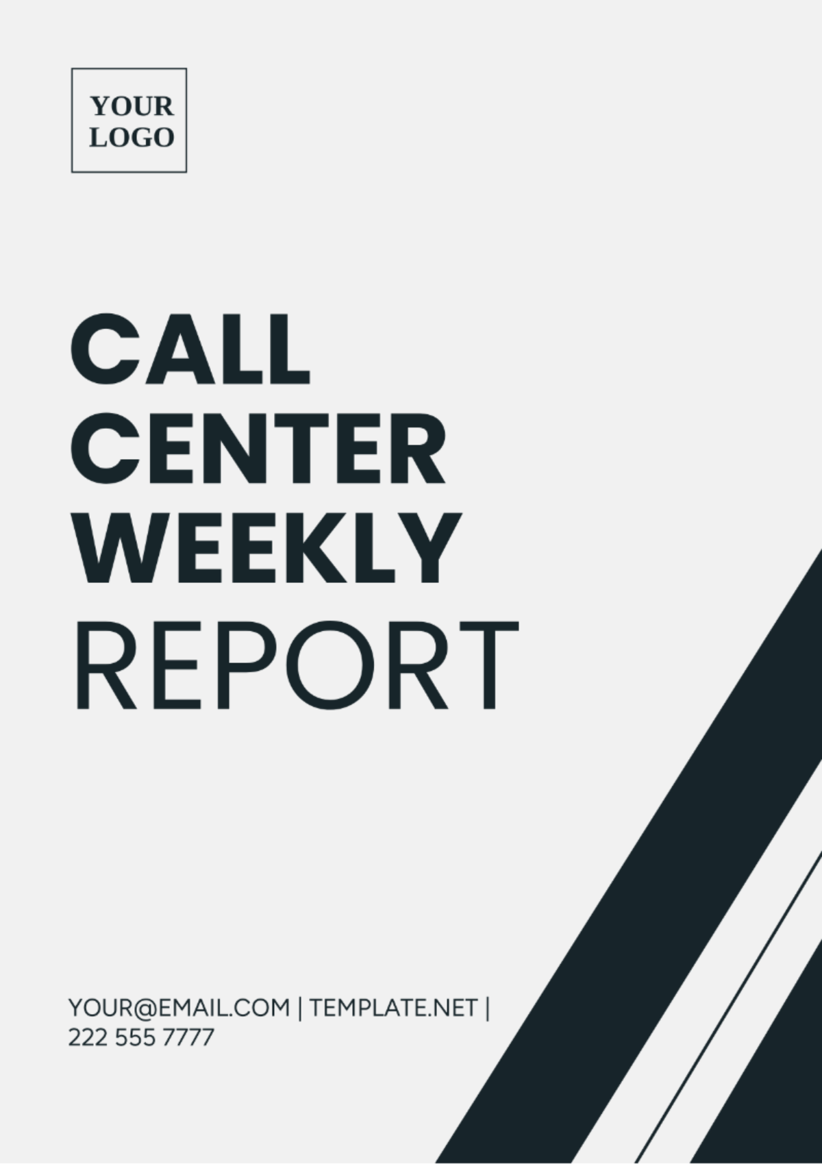Call Center Weekly Report Template