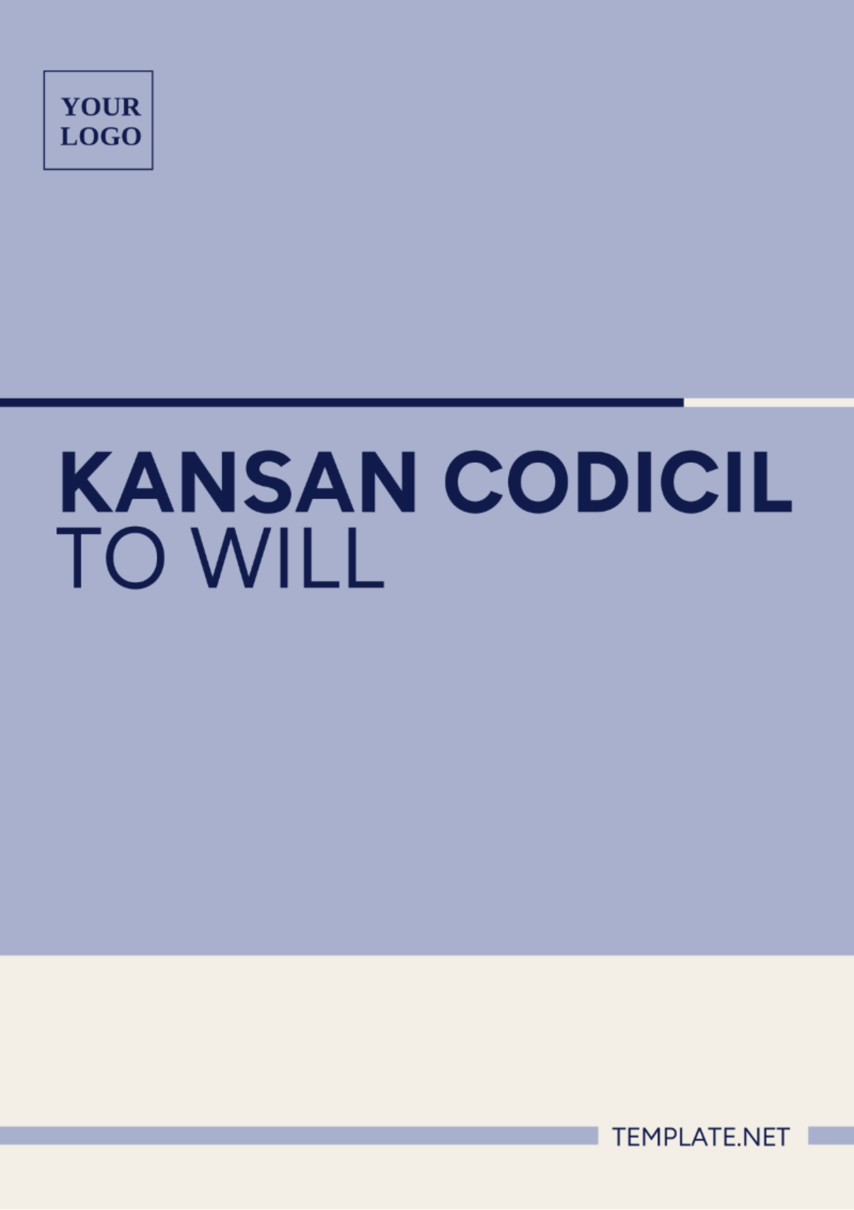 Kansas Codicil to Will Template