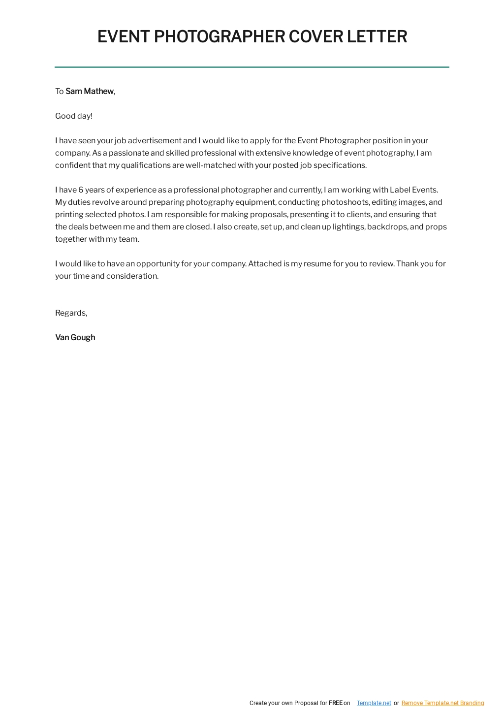 Event Photographer Cover Letter Template.jpe