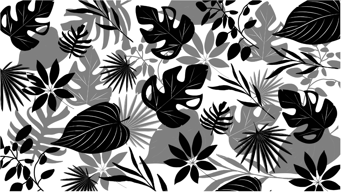 Free  Black and White Leaves Background