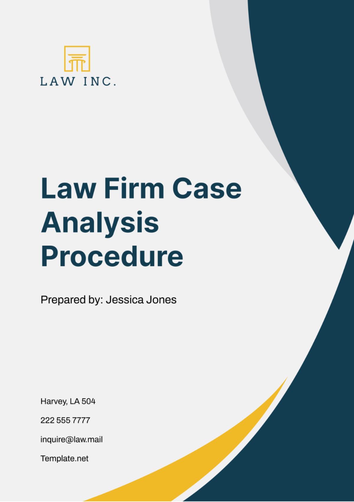 Law Firm Case Analysis Procedure Template - Edit Online & Download