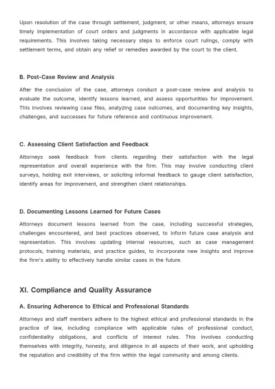Free Law Firm Case Analysis Procedure Template to Edit Online