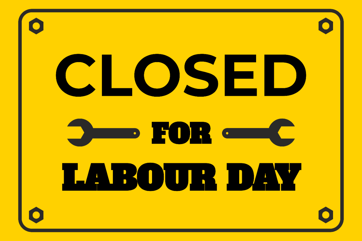 Closed Labour day