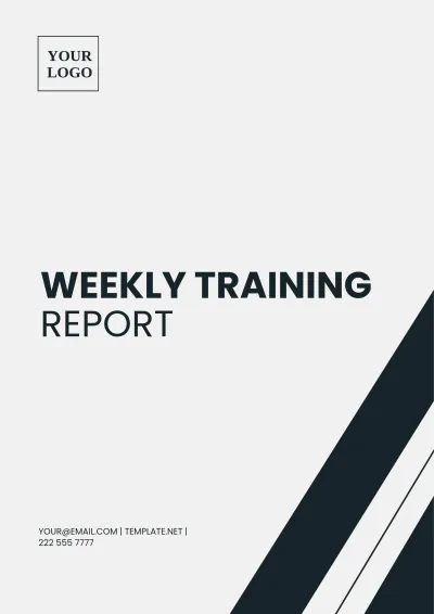 Free Weekly Training Report Template to Edit Online