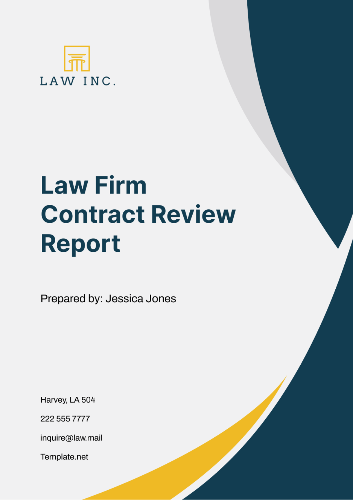 Law Firm Contract Review Report Template - Edit Online & Download