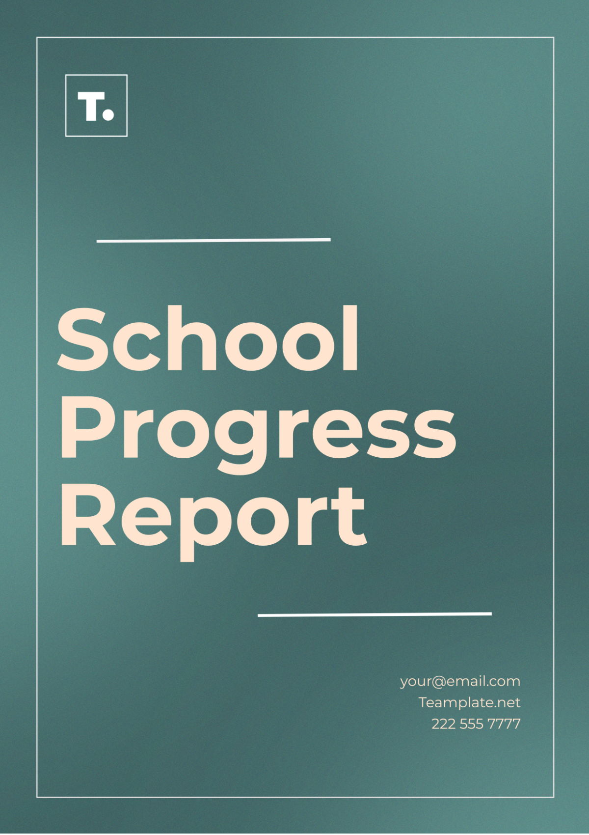 School Progress Report Template