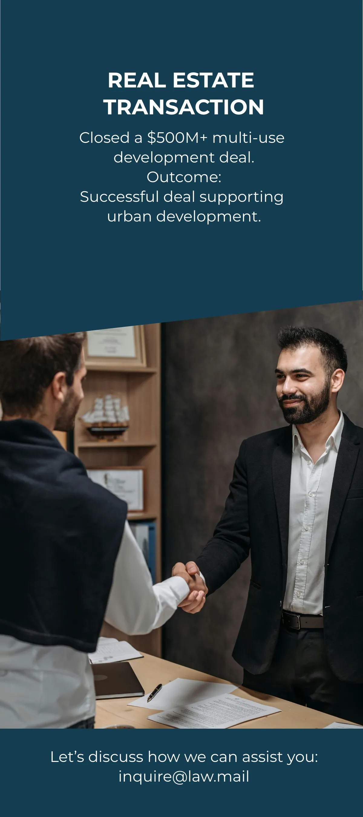 Free Law Firm Success Stories Rack Card Template to Edit Online