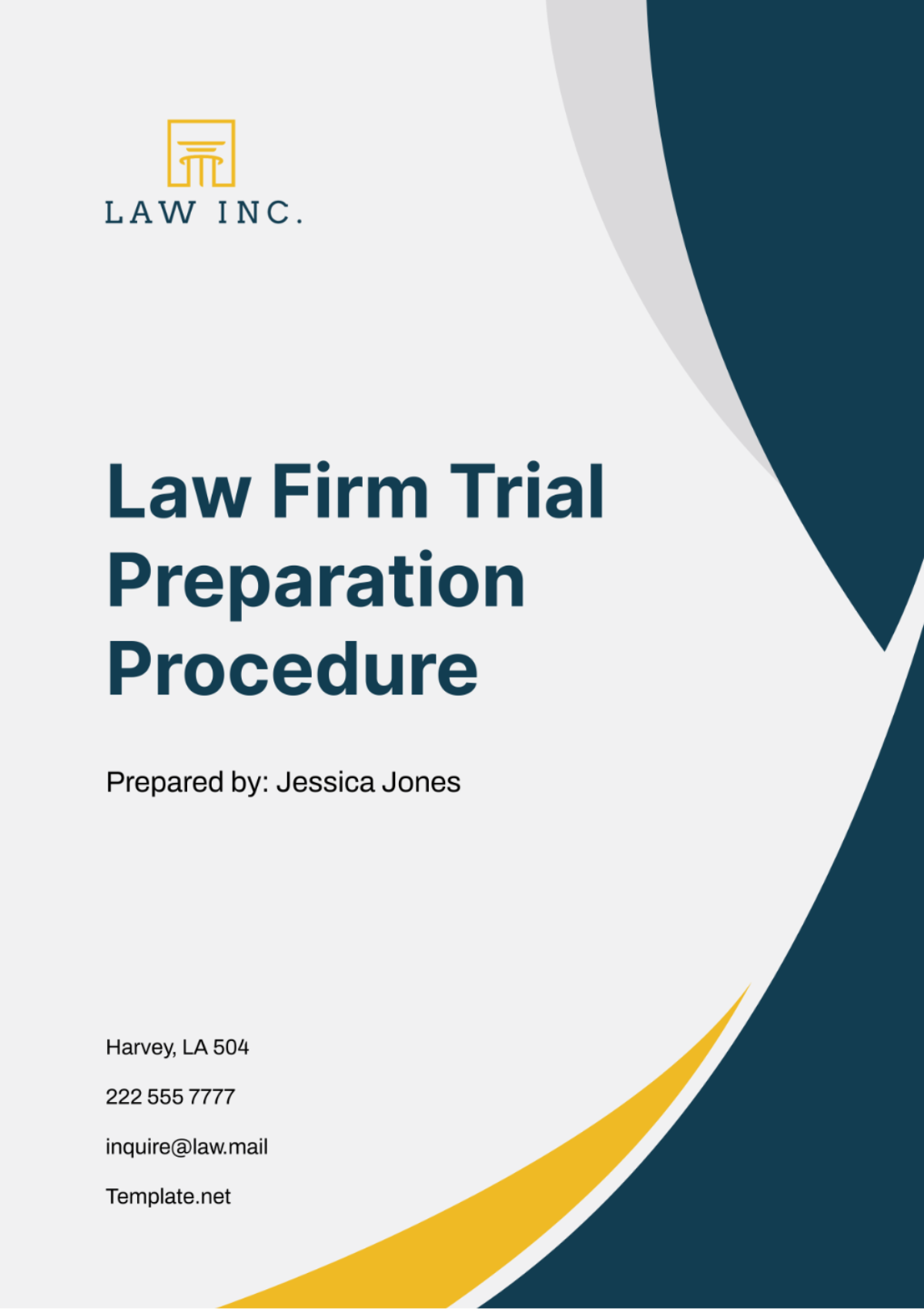 Law Firm Trial Preparation Procedure Template - Edit Online & Download