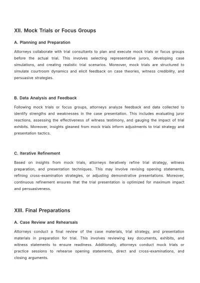 Free Law Firm Trial Preparation Procedure Template to Edit Online