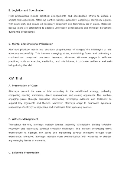 Free Law Firm Trial Preparation Procedure Template to Edit Online