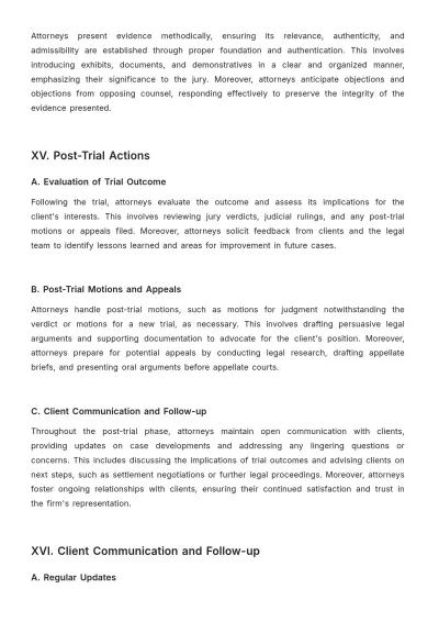 Free Law Firm Trial Preparation Procedure Template to Edit Online