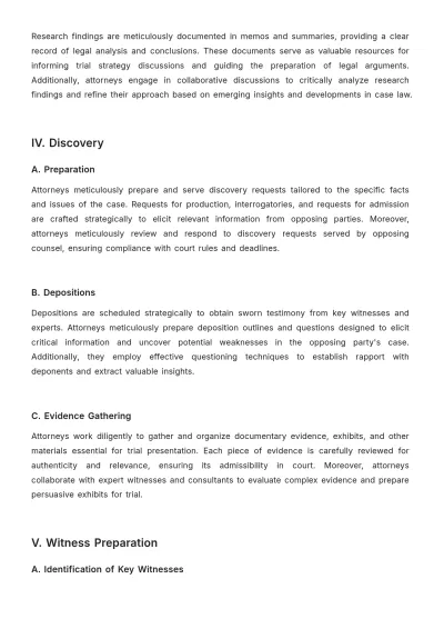Free Law Firm Trial Preparation Procedure Template to Edit Online
