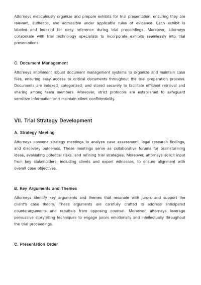 Free Law Firm Trial Preparation Procedure Template to Edit Online