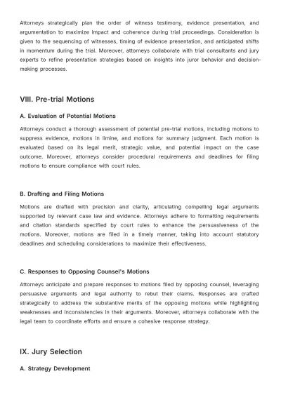 Free Law Firm Trial Preparation Procedure Template to Edit Online