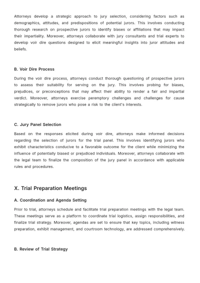 Free Law Firm Trial Preparation Procedure Template to Edit Online