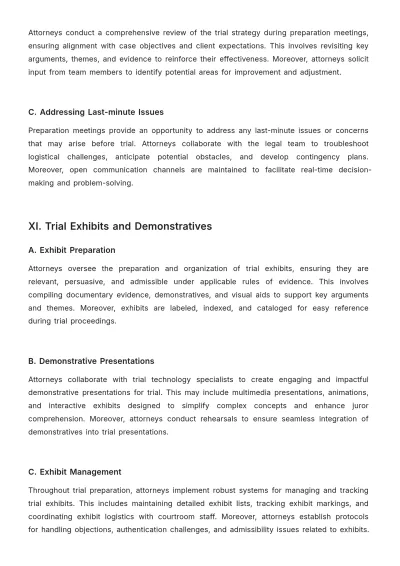 Free Law Firm Trial Preparation Procedure Template to Edit Online