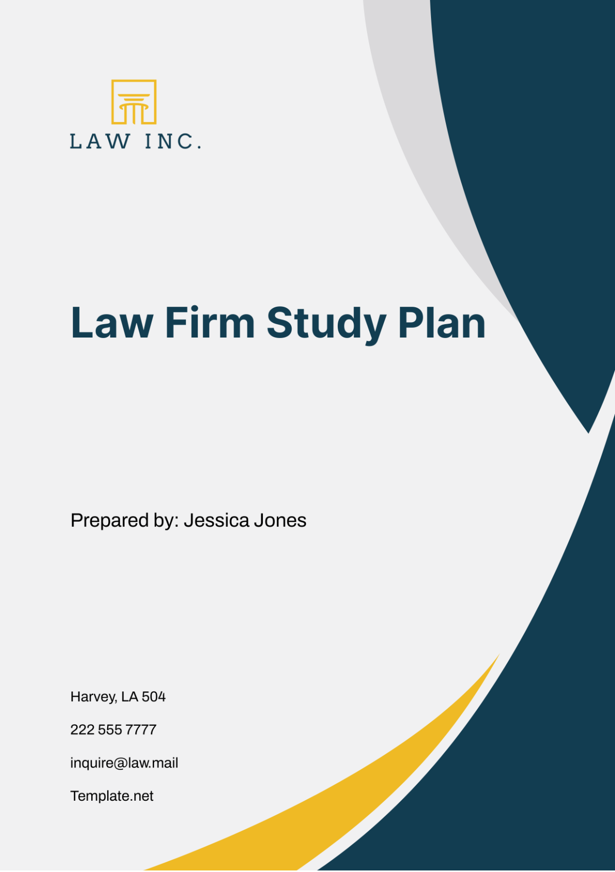 Law Firm Study Plan Template