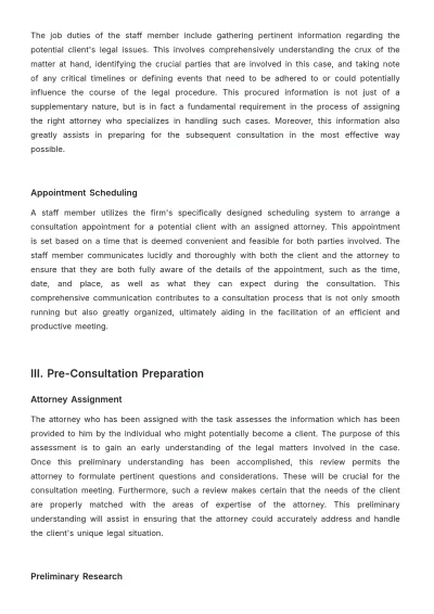 Free Law Firm Client Consultation Procedure Template to Edit Online