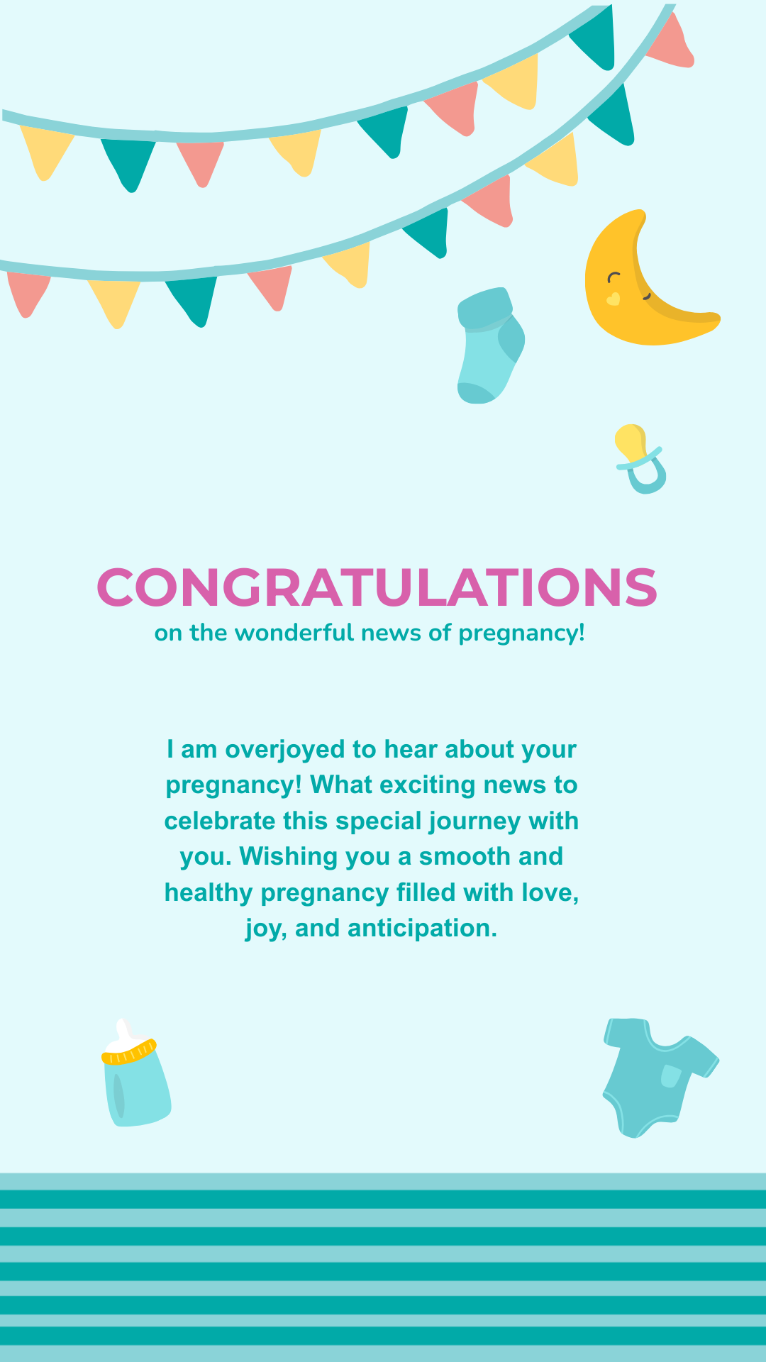 Congratulations pregnancy card Template