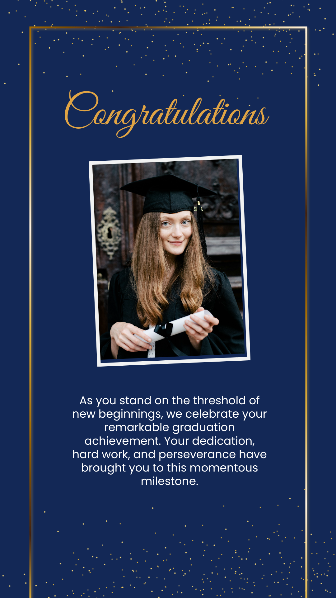 Congratulations to graduate Greeting Card Template