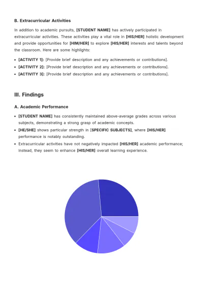 Free Primary School Report Template to Edit Online