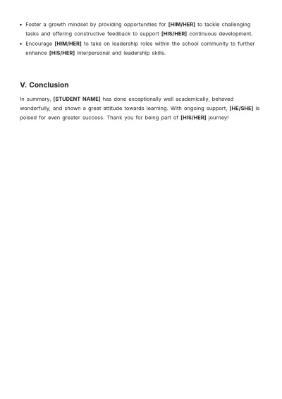 Free Primary School Report Template to Edit Online
