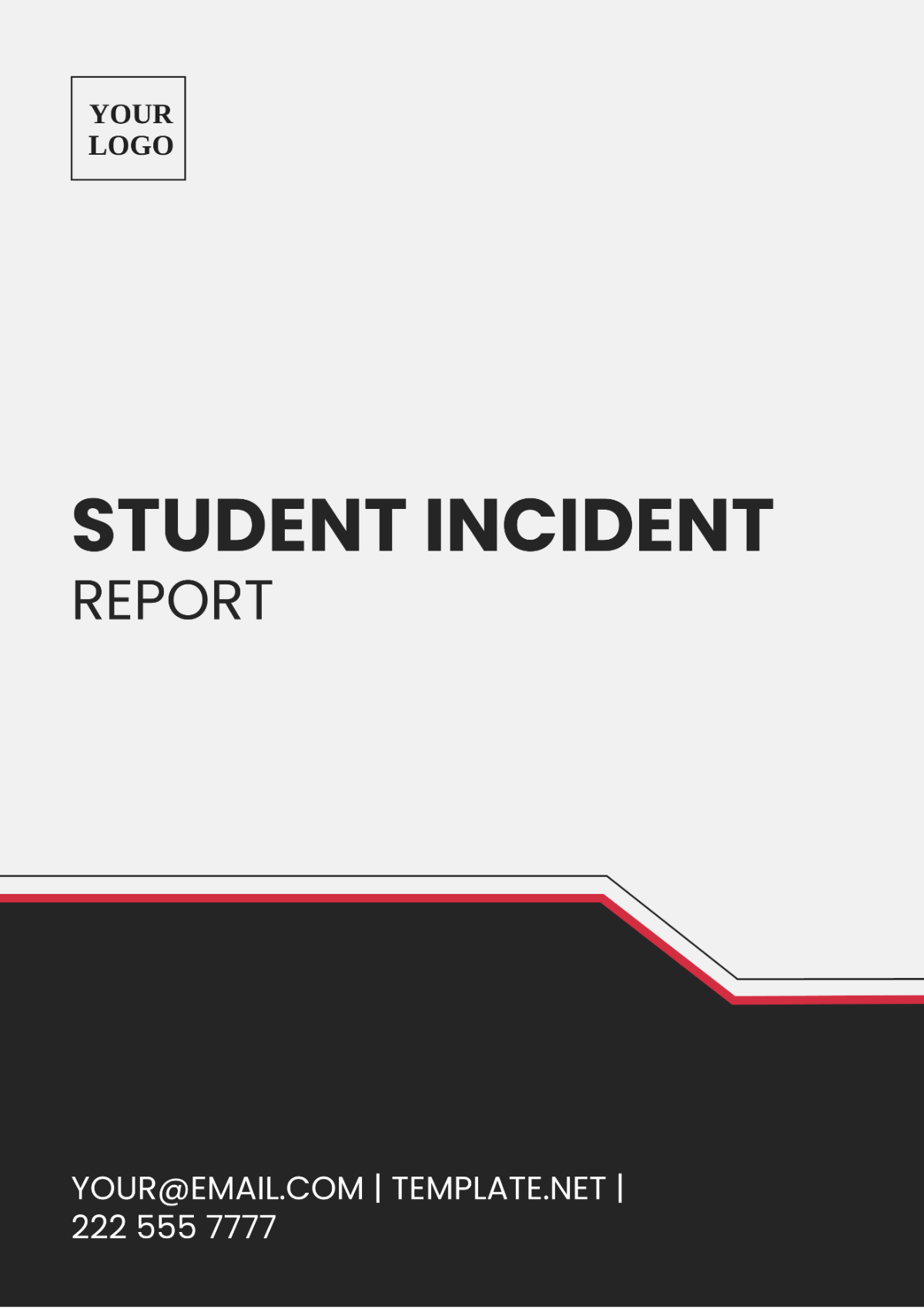 Student Incident Report Template