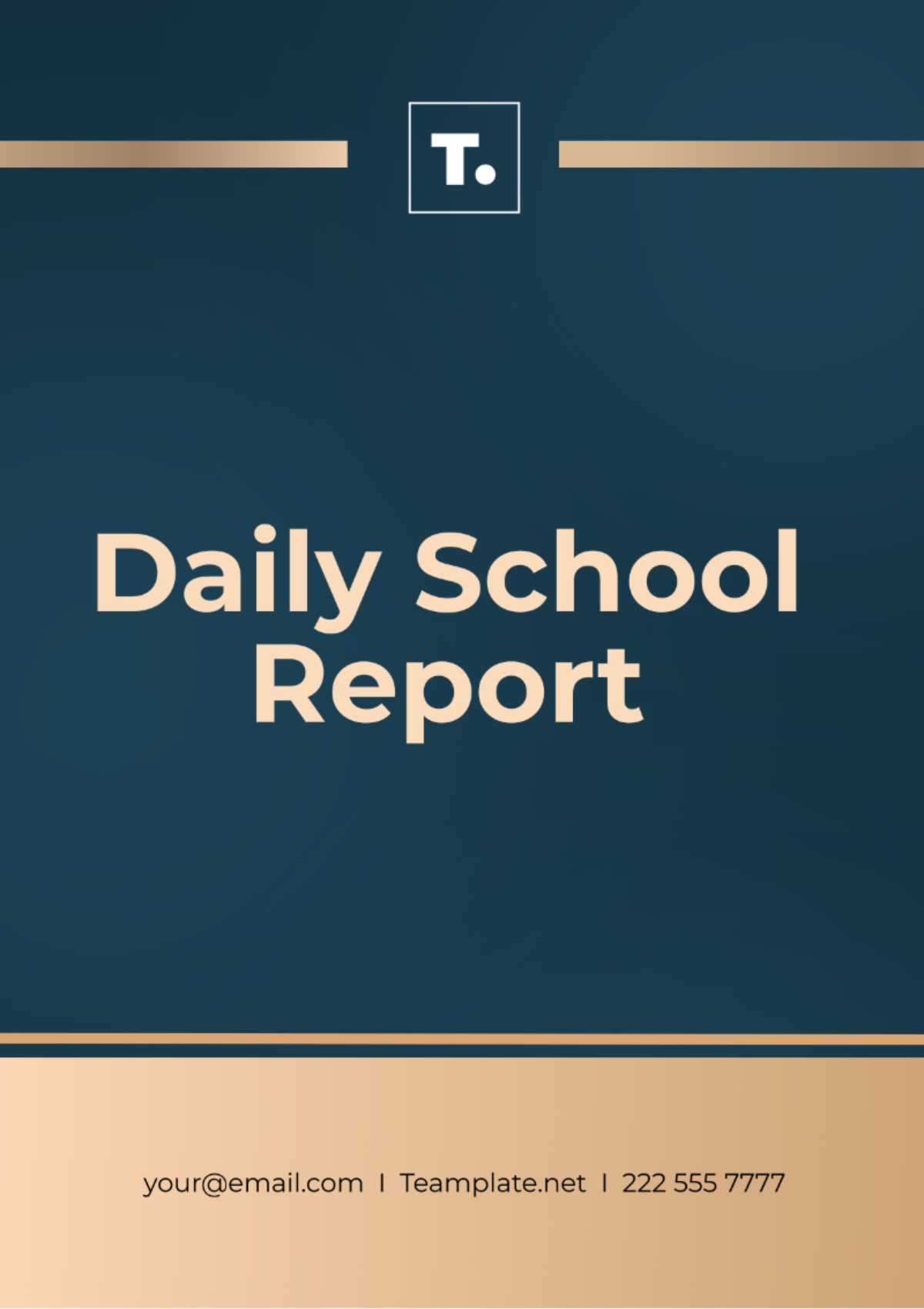 Daily School Report Template